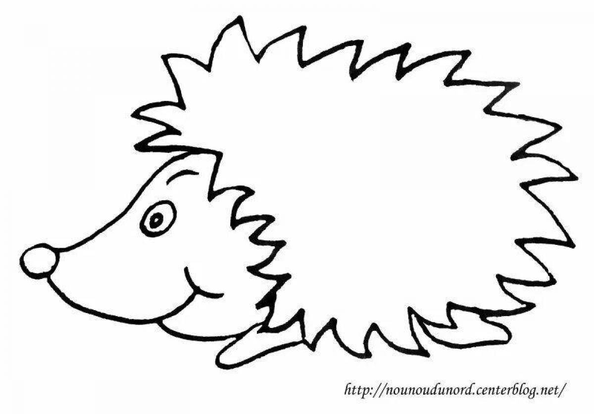 Exquisite hedgehog coloring book for 2-3 year olds