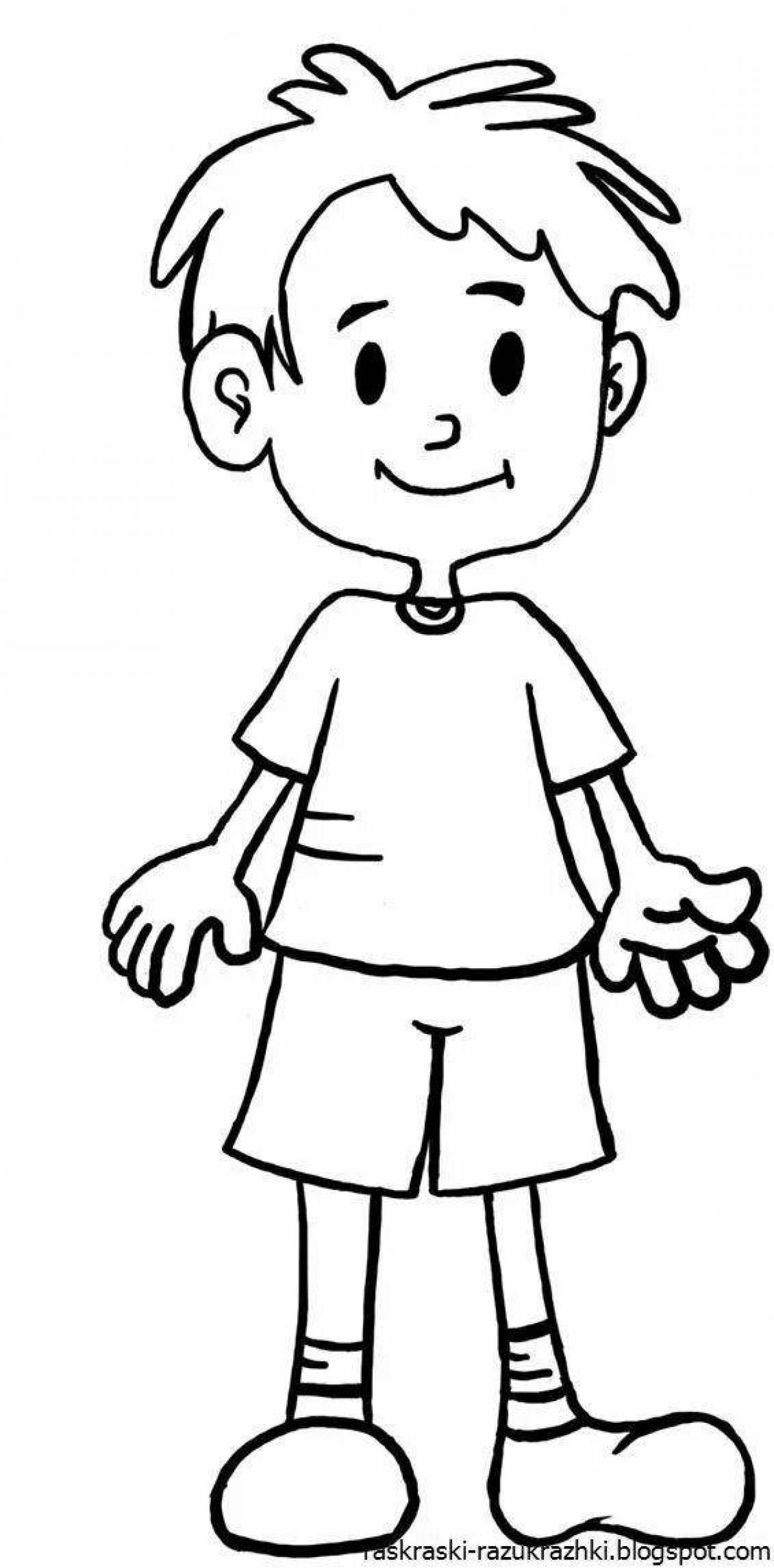 Color-frenzy coloring page person для детей 3-4 лет
