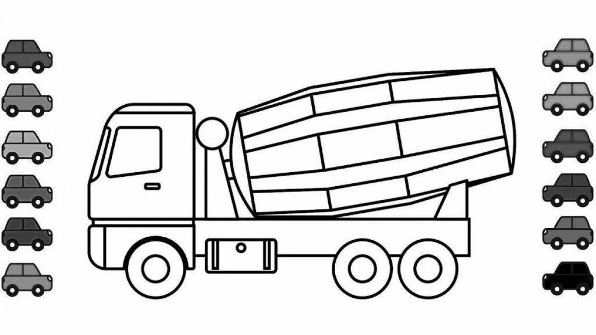Concrete Mixer Live Coloring for Toddlers