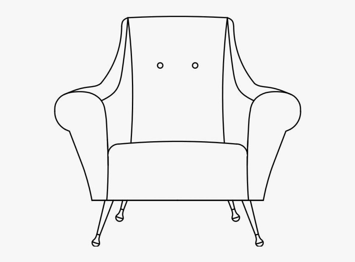 Кресло с воображением раскраска для детей 3-4 лет