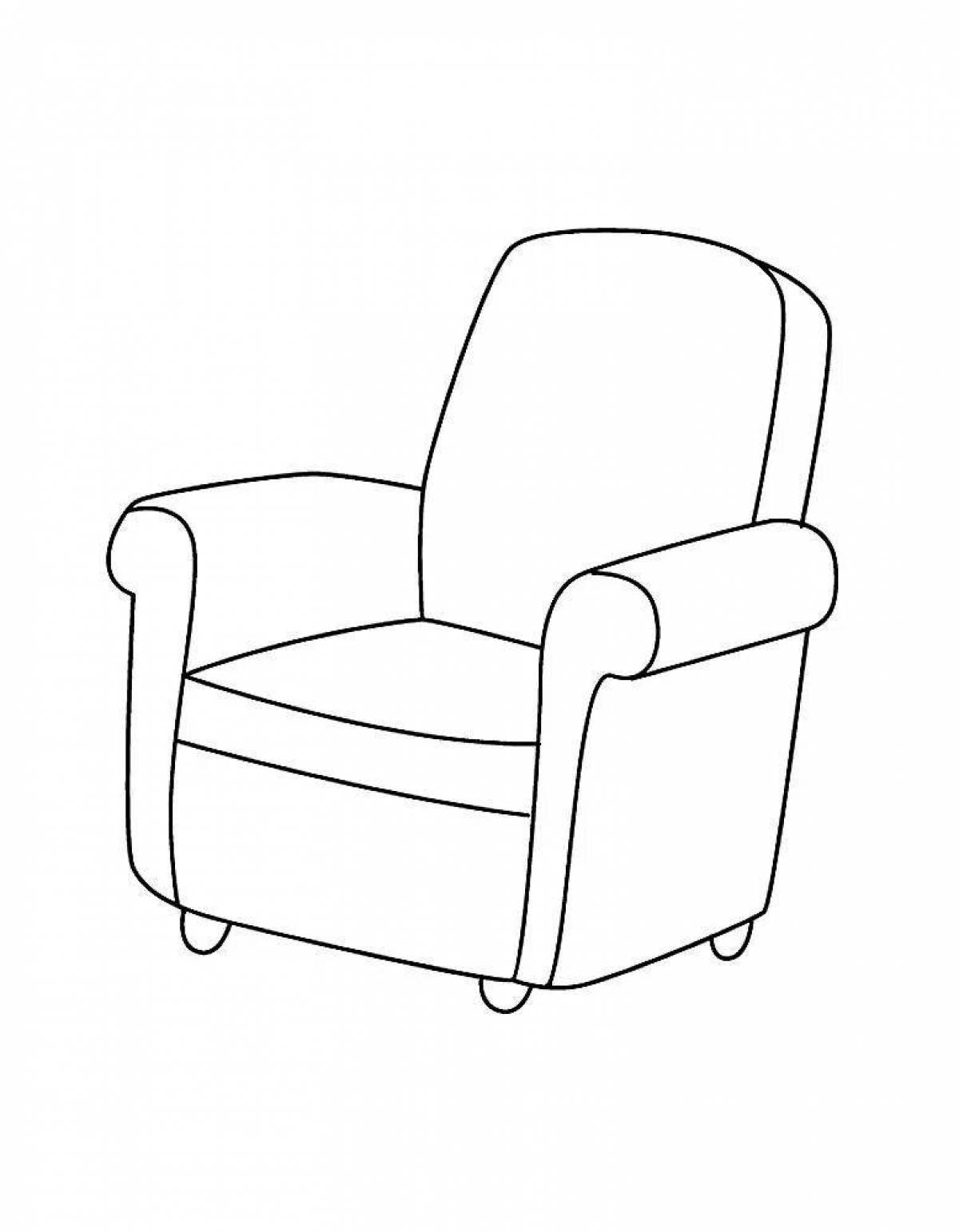 Exciting chair coloring for 3-4 year olds