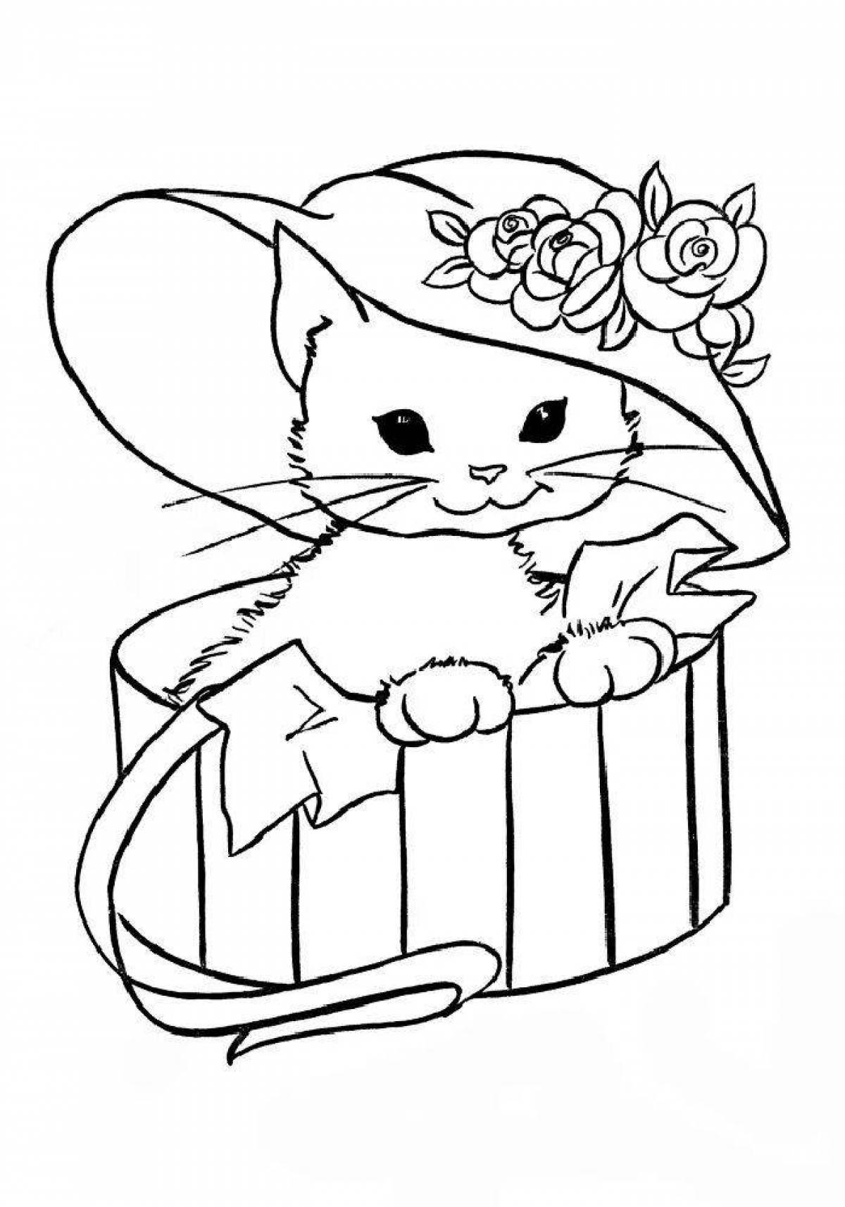 Colorful coloring book for girls with 9 year old animals
