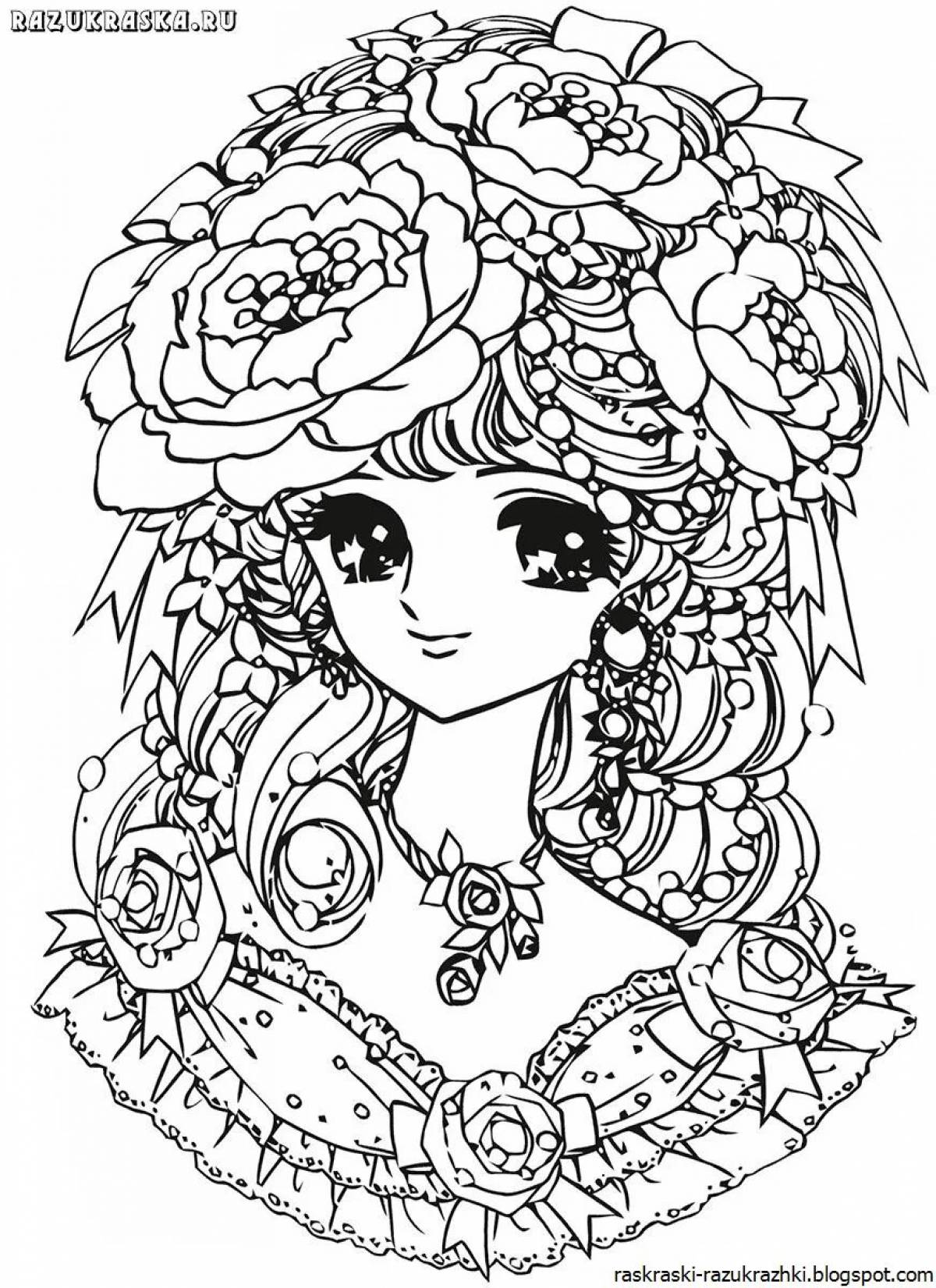 A wonderful coloring book for 12 years for girls antistress