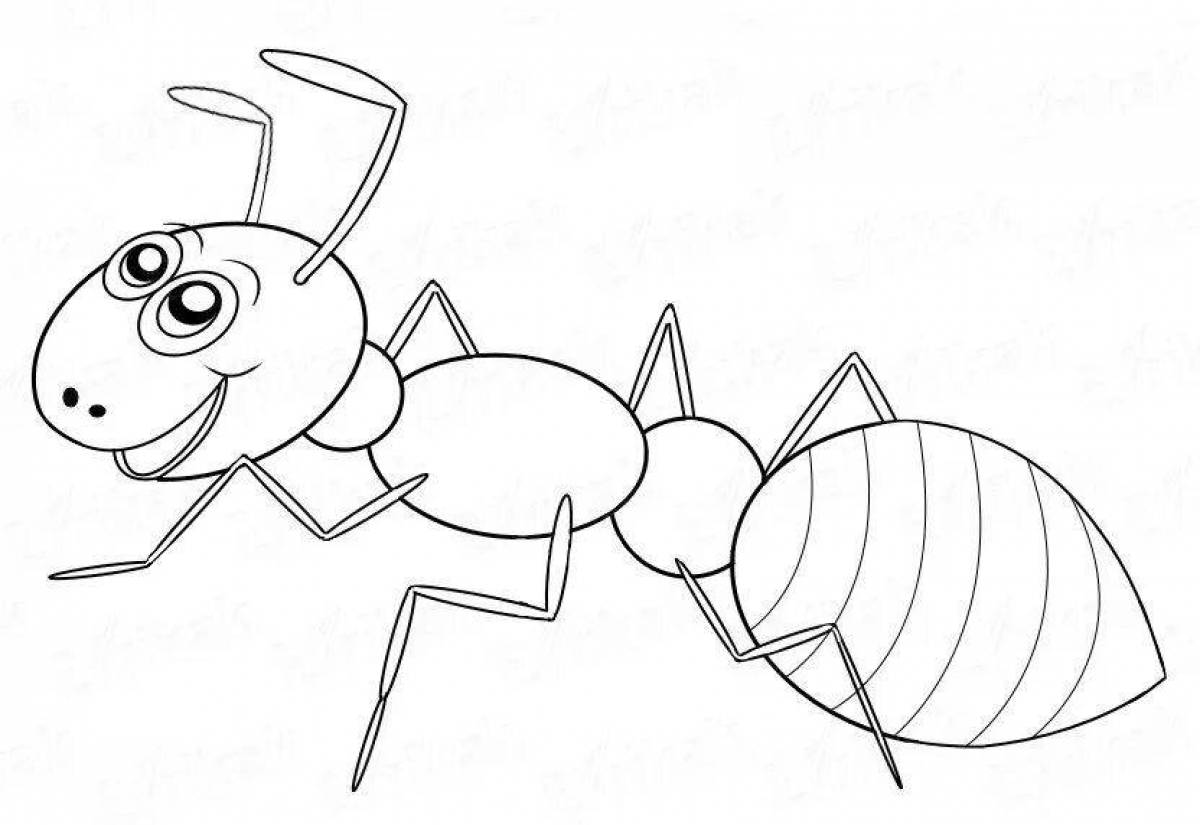 Красочная страница раскраски насекомых для детей 4-5 лет