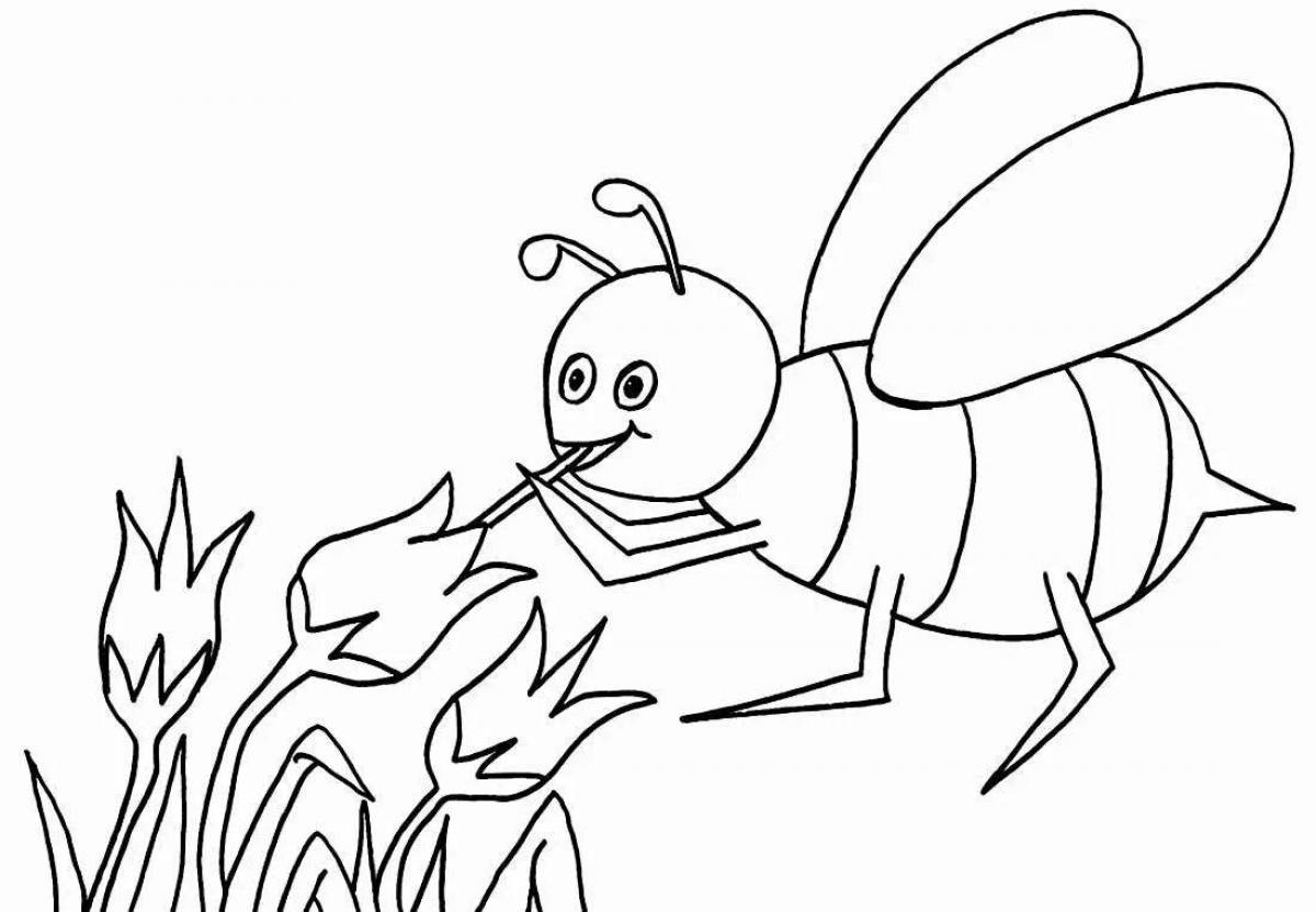 Insect coloring pages for kids 4-5 years old