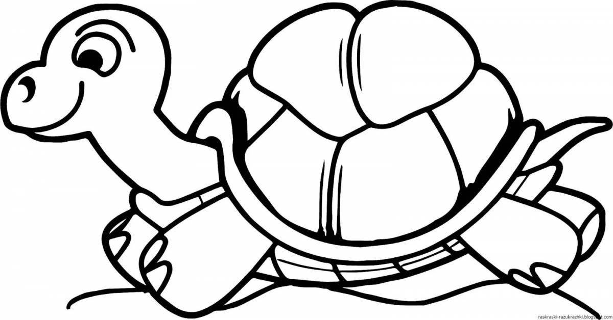 Сладкая черепаха-раскраска для детей 3-4 лет