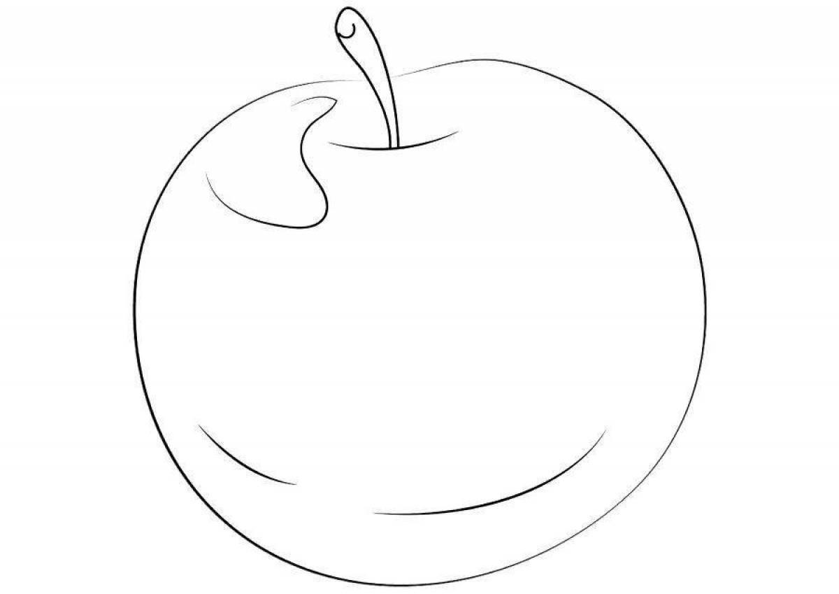 Креативная раскраска apple для детей 5-6 лет
