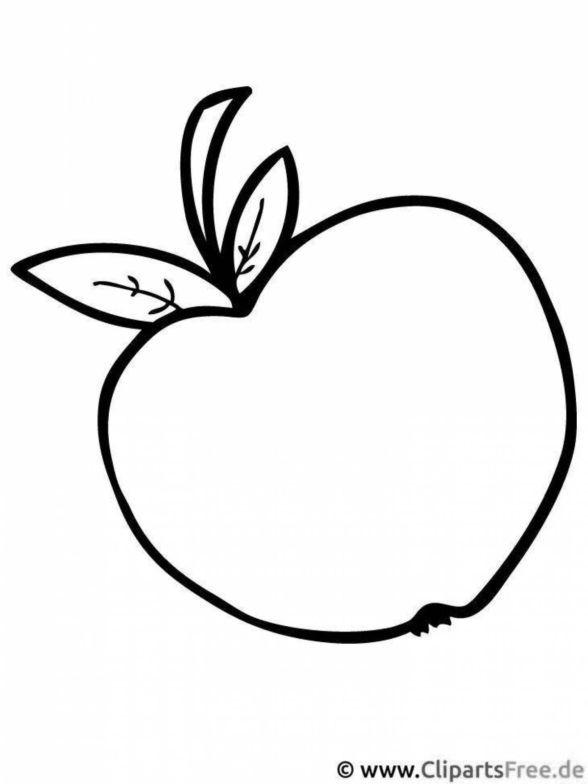 Раскраска «цветное яблоко» для детей 5-6 лет