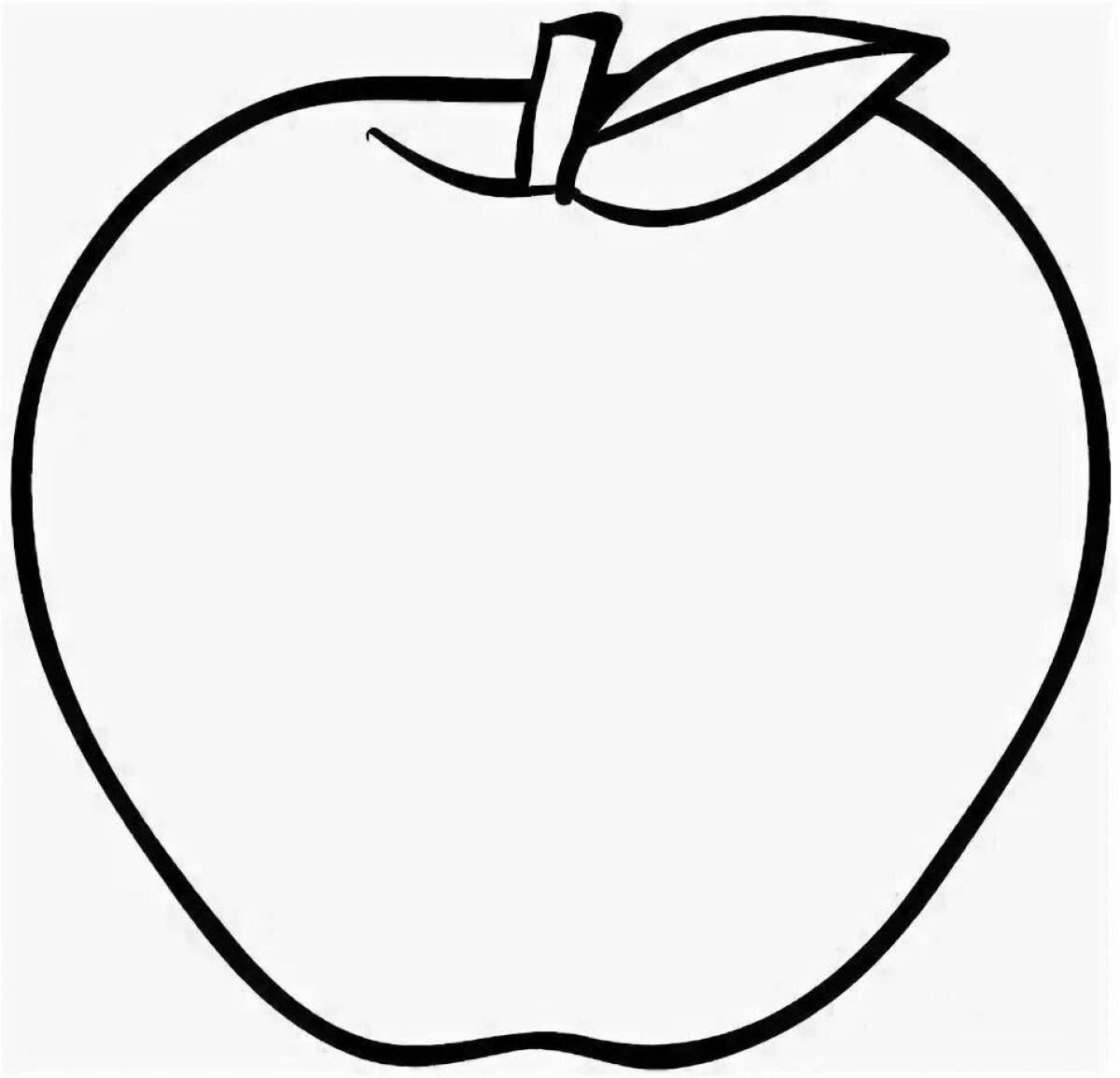Раскраска apple colored splash для детей 5-6 лет