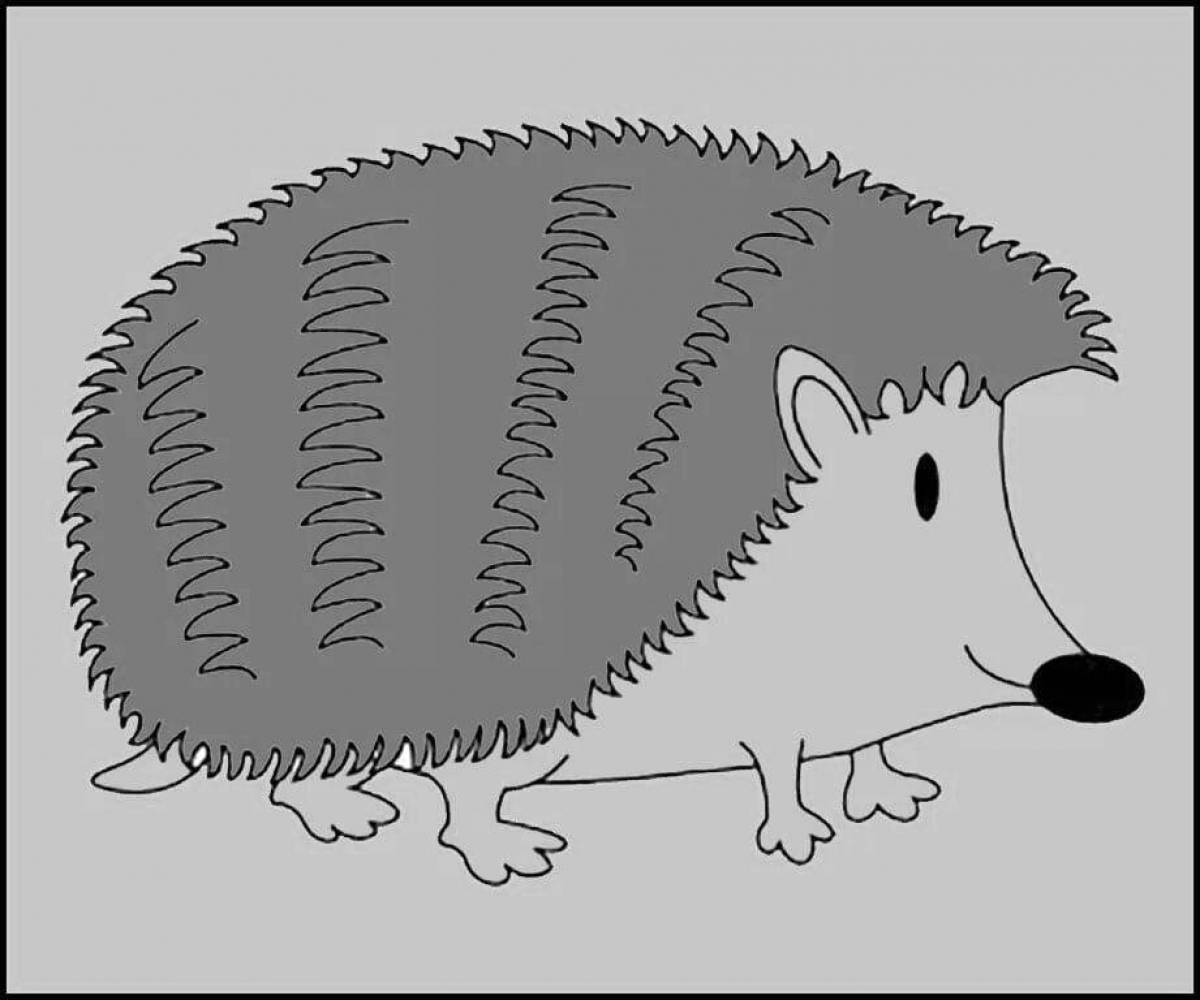 Playful hedgehog without needles for pre-ks