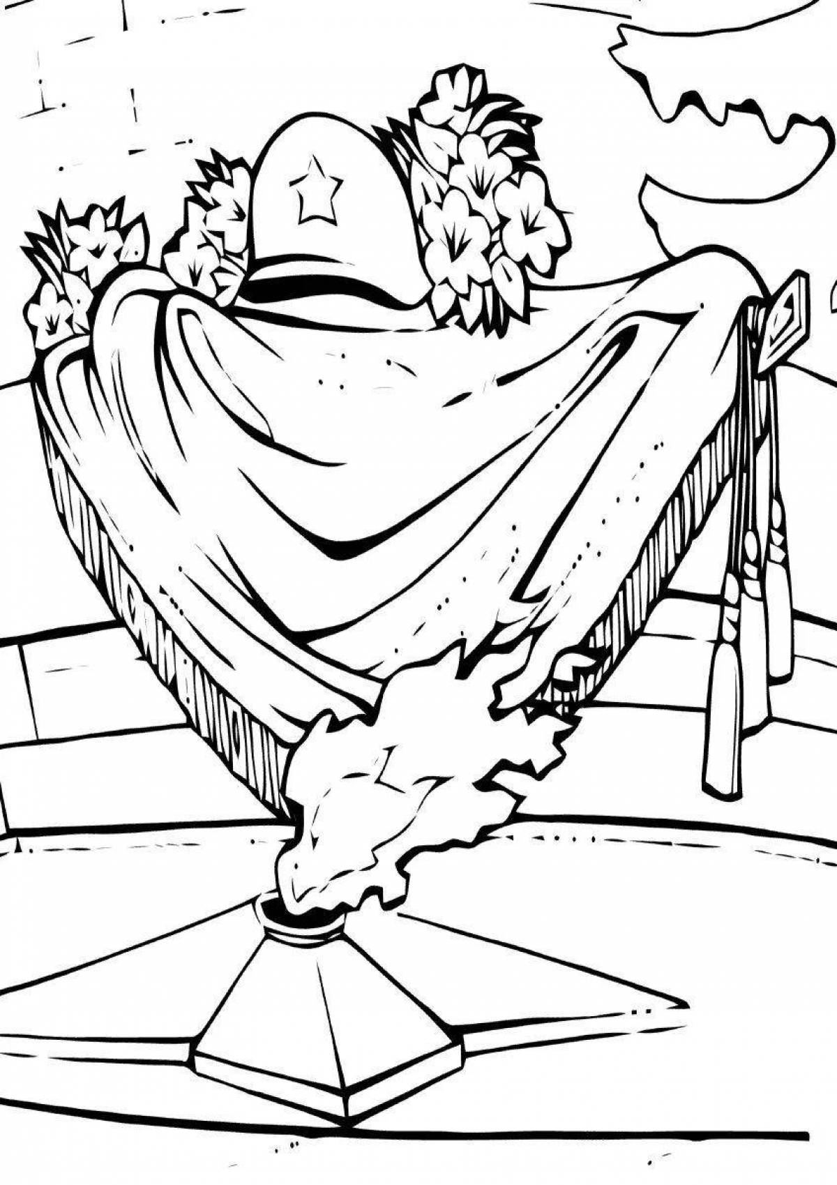 Dazzling Eternal Flame Coloring Page for 5-6 year olds