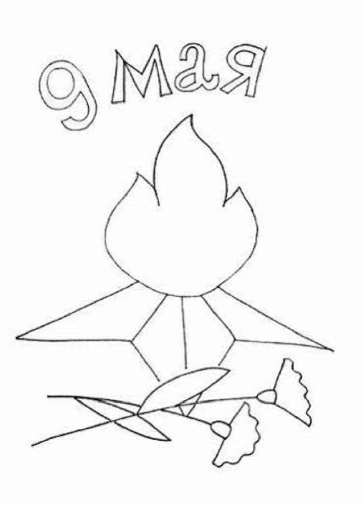 Attractive eternal flame coloring book for kids 5-6 years old