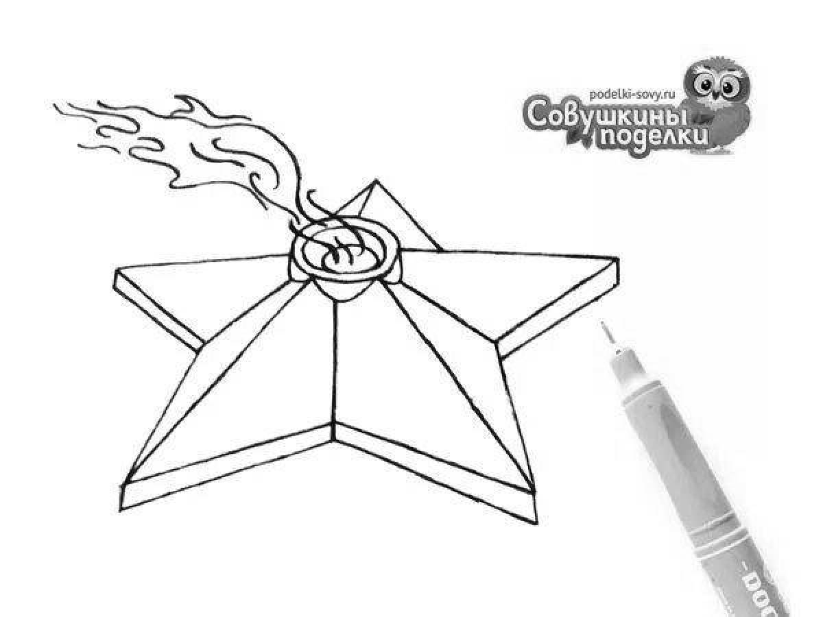 Mysterious eternal flame coloring pages for children 5-6 years old