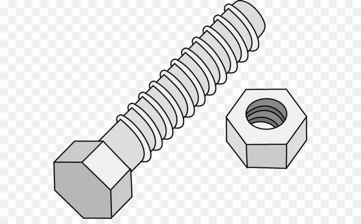 Изображение винтов. Фиксики болтики шурупчики гайки. Винтик и гайка. Болт и гайка раскраска. Болт без фона.