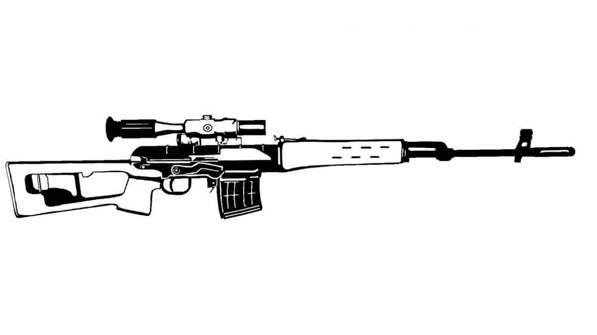 Снайперская винтовка драгунова рисунок
