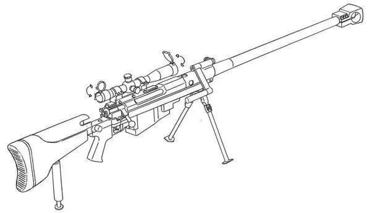 Снайперская винтовка нарисовать