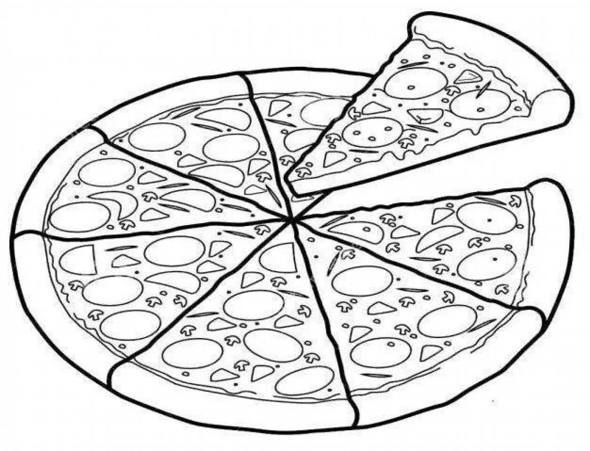 пицца пепперони раскраска фото 10