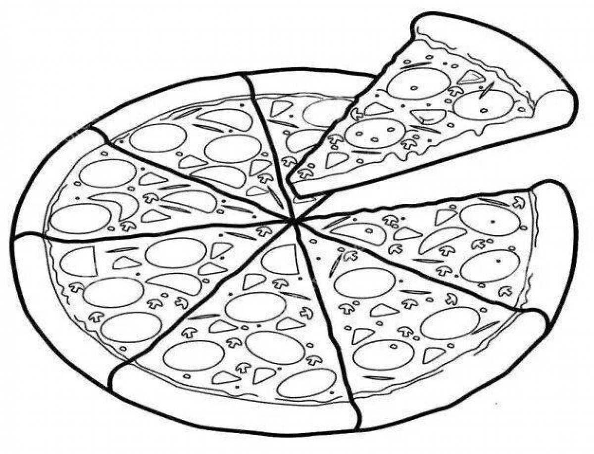 Рисунок пицца карандашом для срисовки