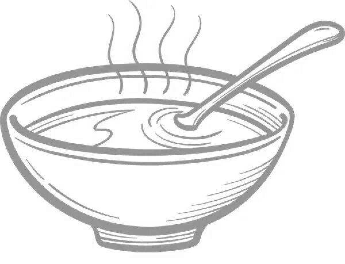 Тарелка с супом детский рисунок