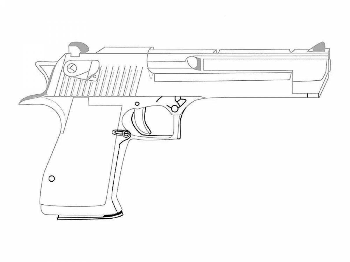 Чертеж пистолета Дезерт игл