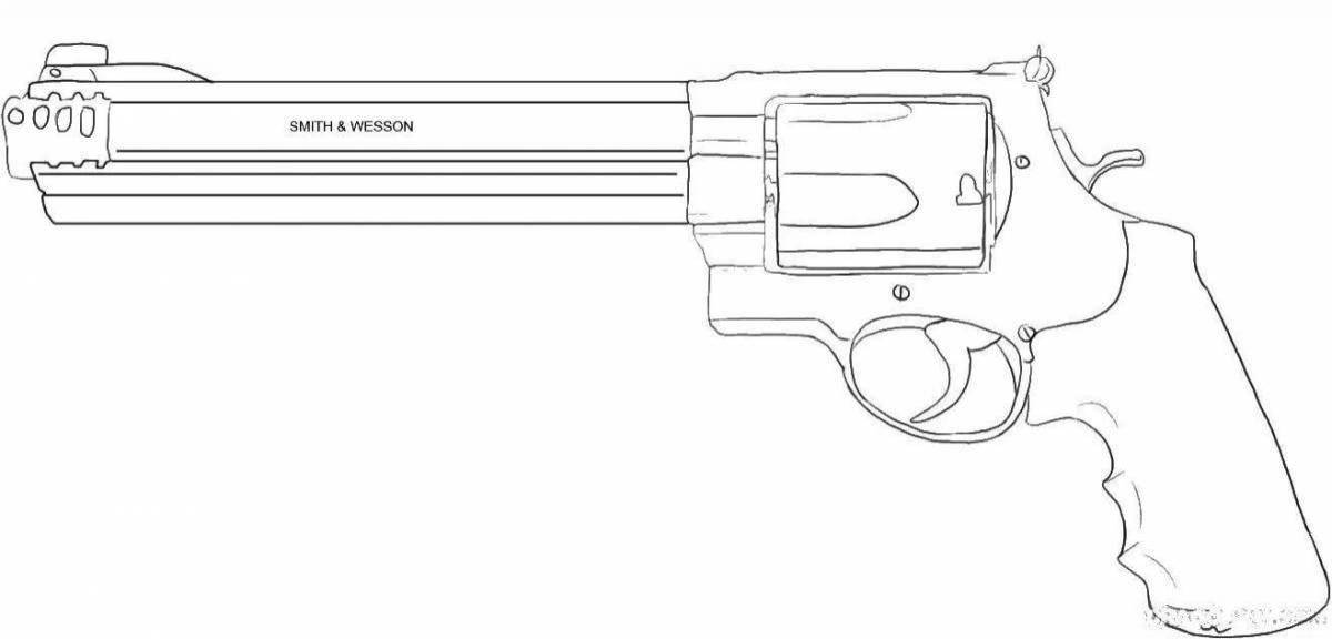 Пистолет картинка раскраска