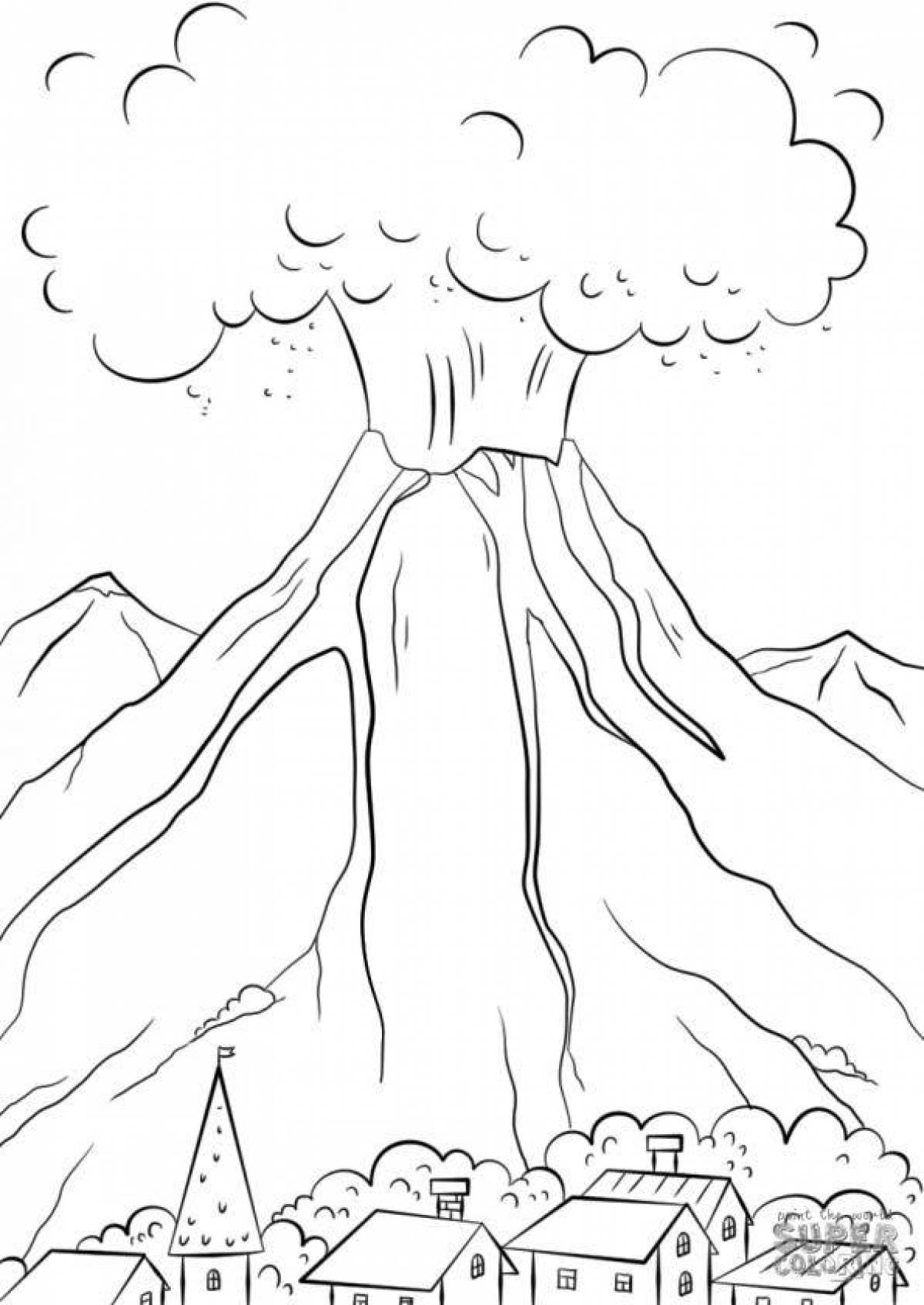 Раскраска лава лава а4. Вулкан рисунок. Вулкан рисунок для детей. Вулкан раскраска. Вулкан раскраска для детей.