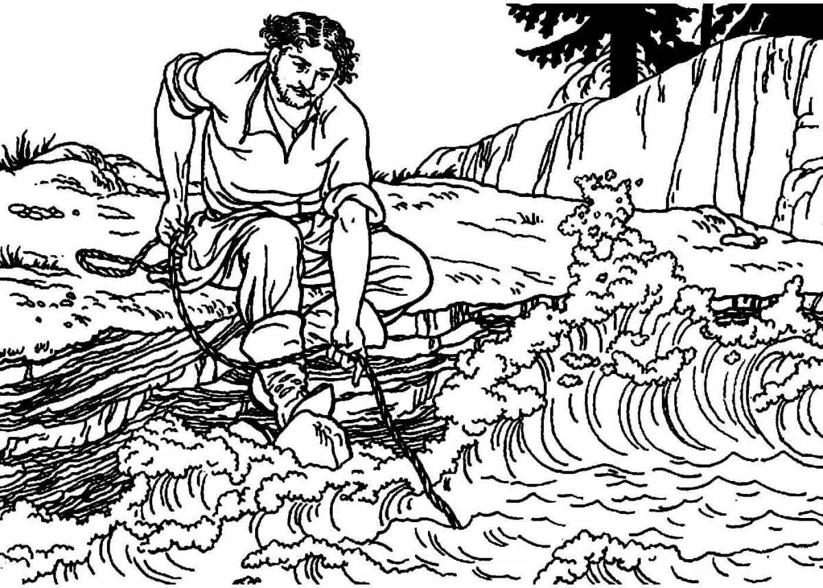 Coloring book playful worker