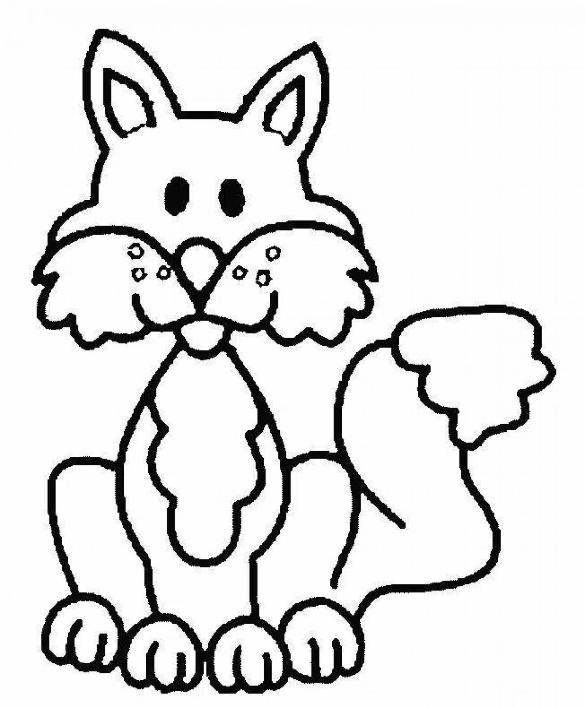 Invite fox coloring pages for kids