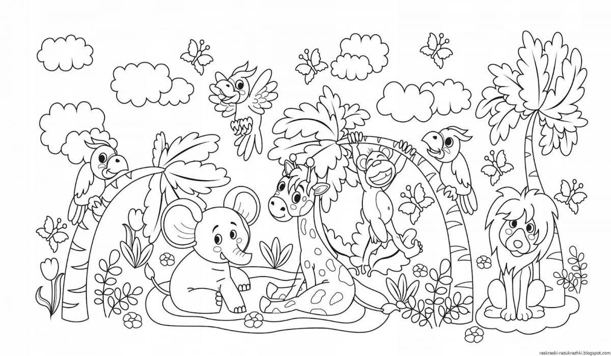 Colorful printable coloring book for kids in pdf format
