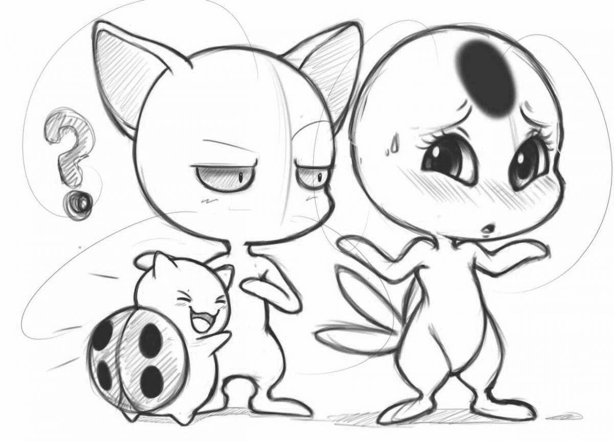 Spectacular lady bug and super cat tikki and plugg coloring