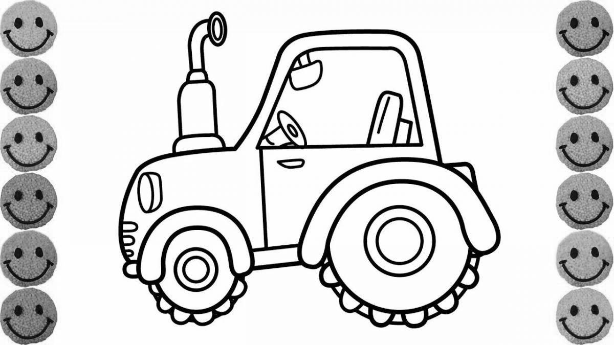 Attractive car coloring game for 3-4 year old boys