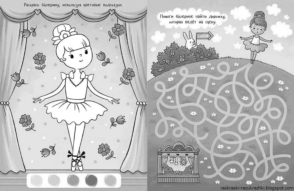 Magic coloring pages for girls 4-5 years old