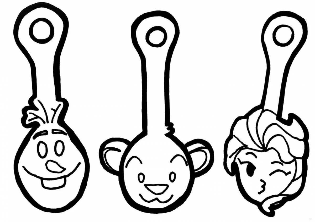 Colorful fasteners coloring pages