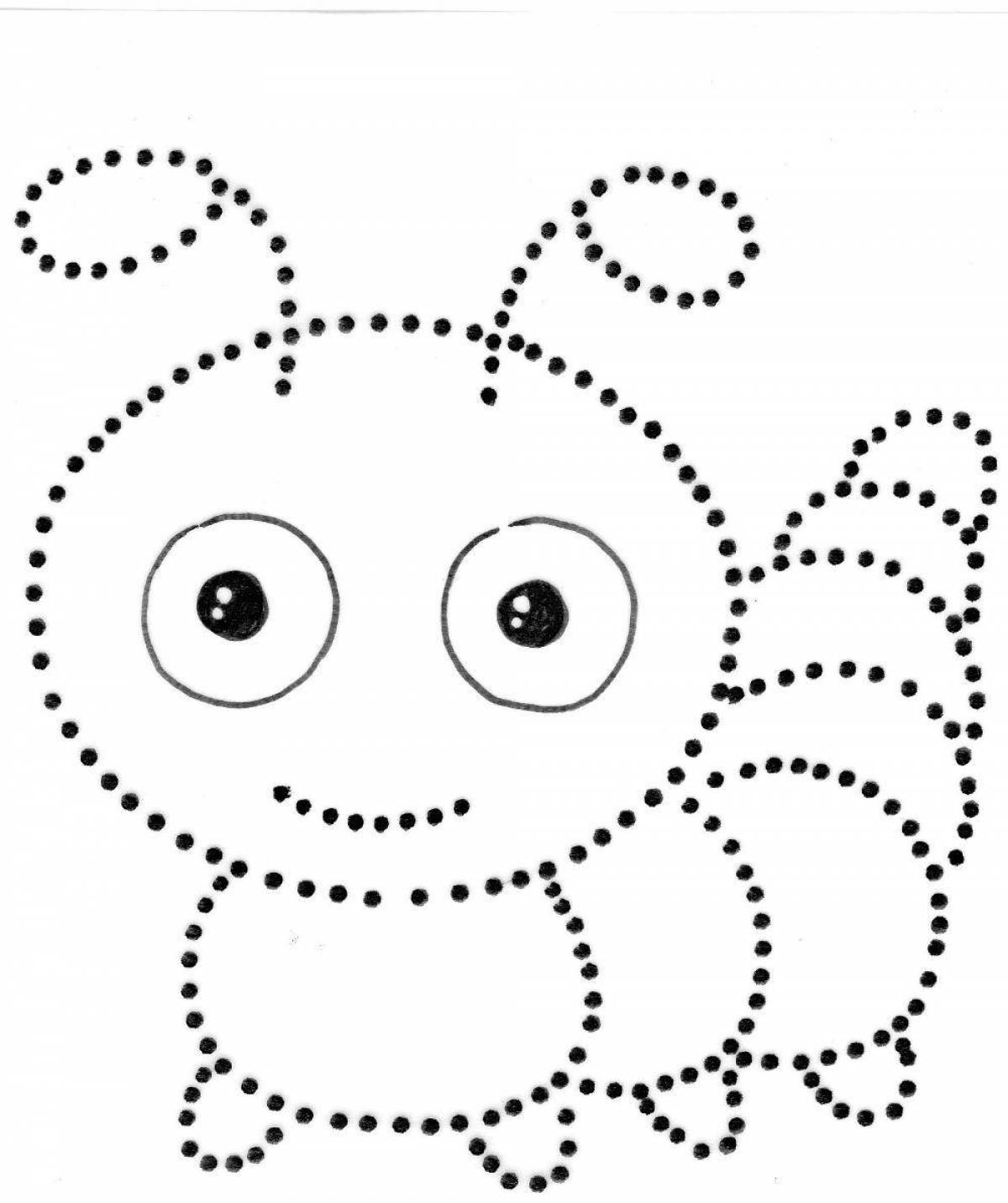 Fancy dot coloring page