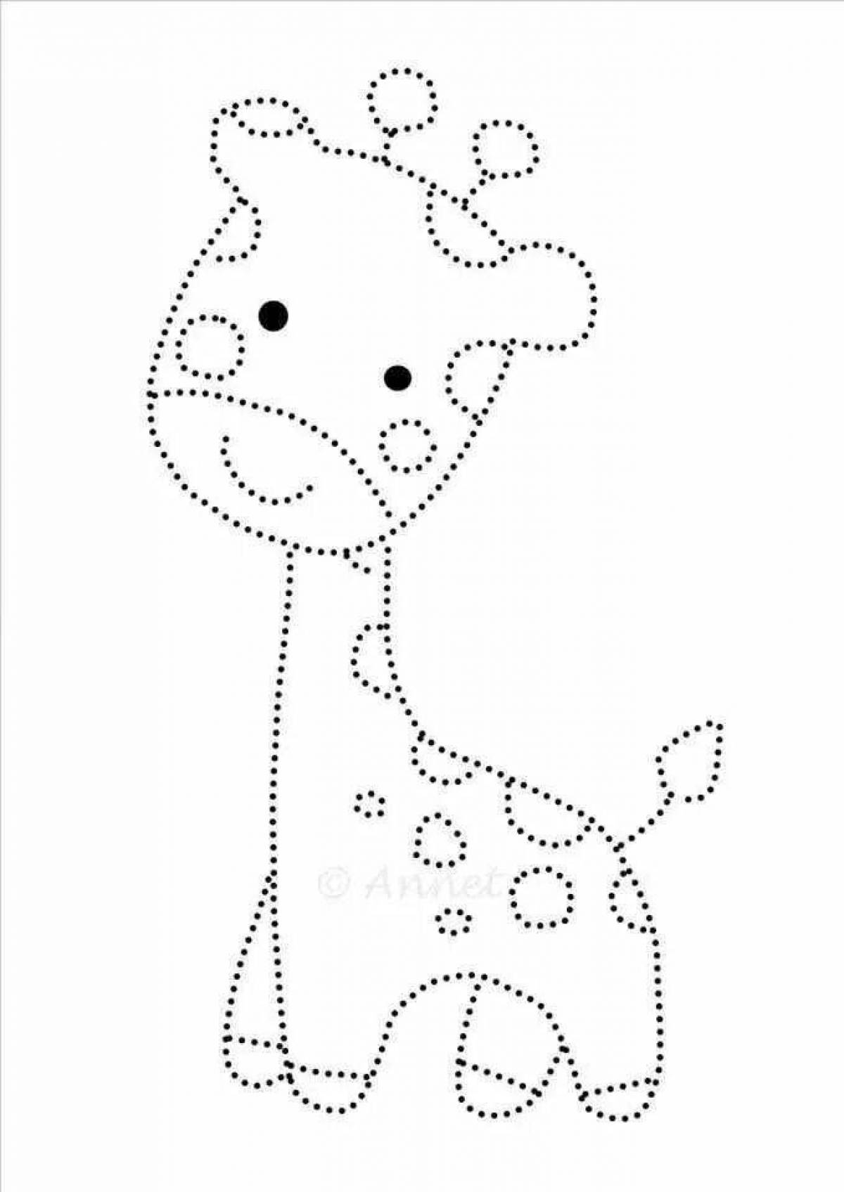 Amazing dot coloring page