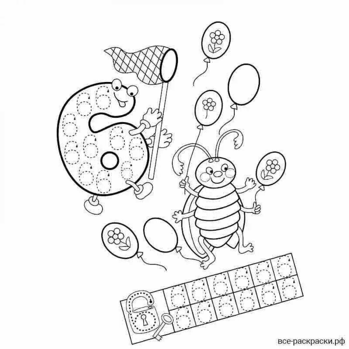 Bright coloring page 6