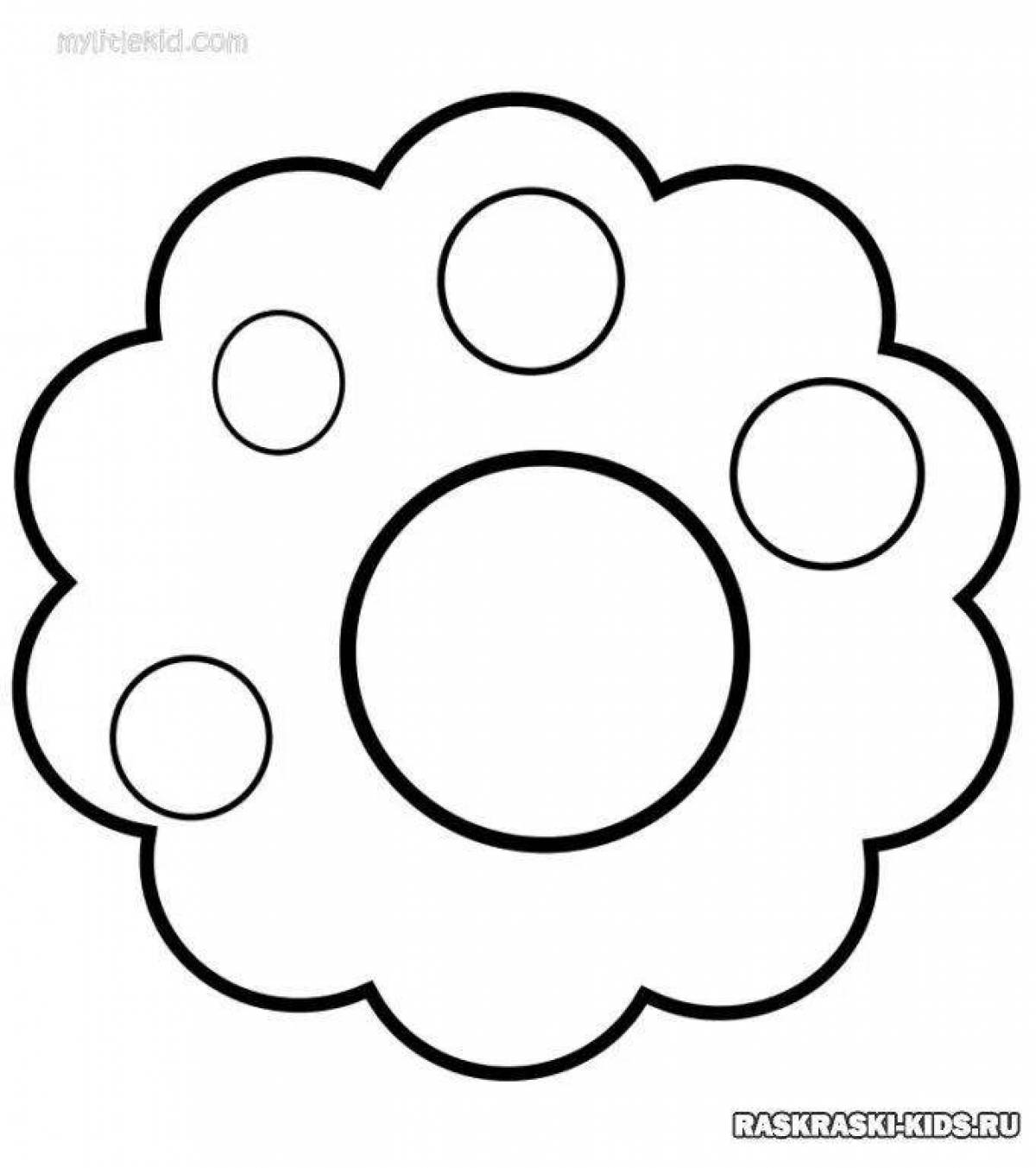 Playful navel coloring page