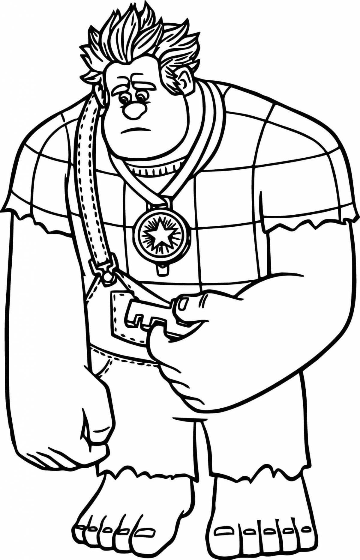 Fat navel coloring page