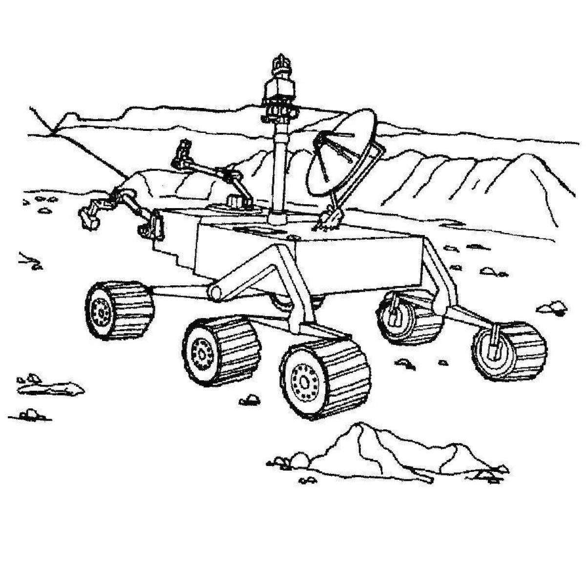 Colourful rover coloring page
