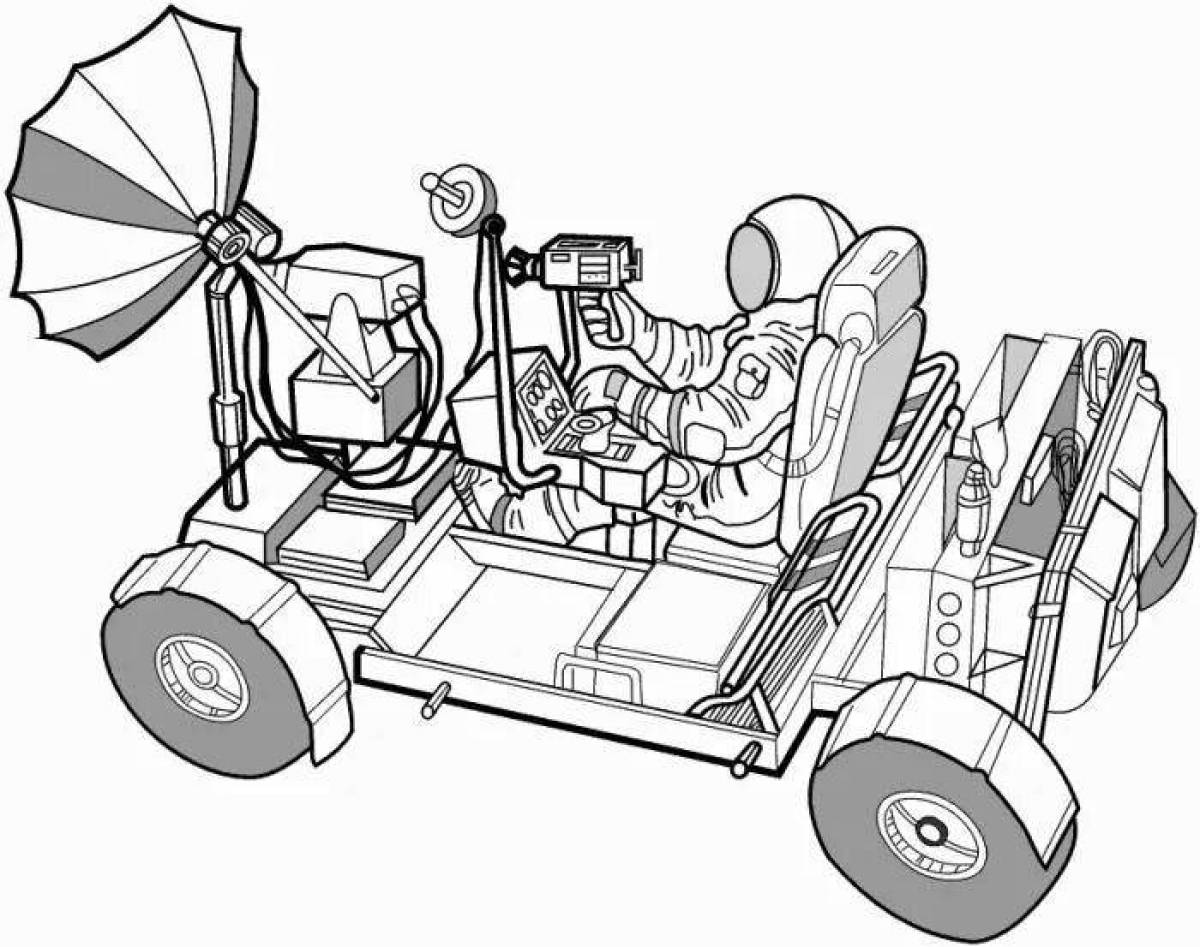 Coloring page gorgeous moon rover