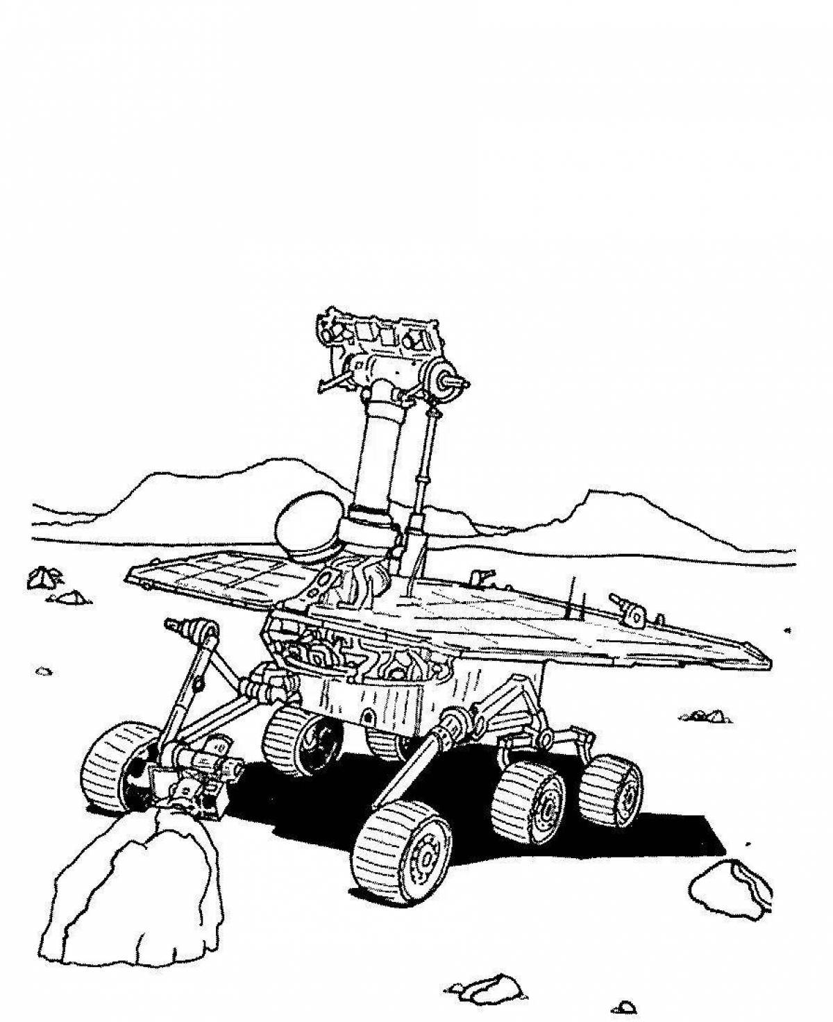 Dazzling moon rover coloring page
