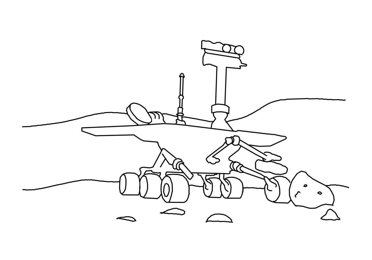 Rampant moon rover coloring page