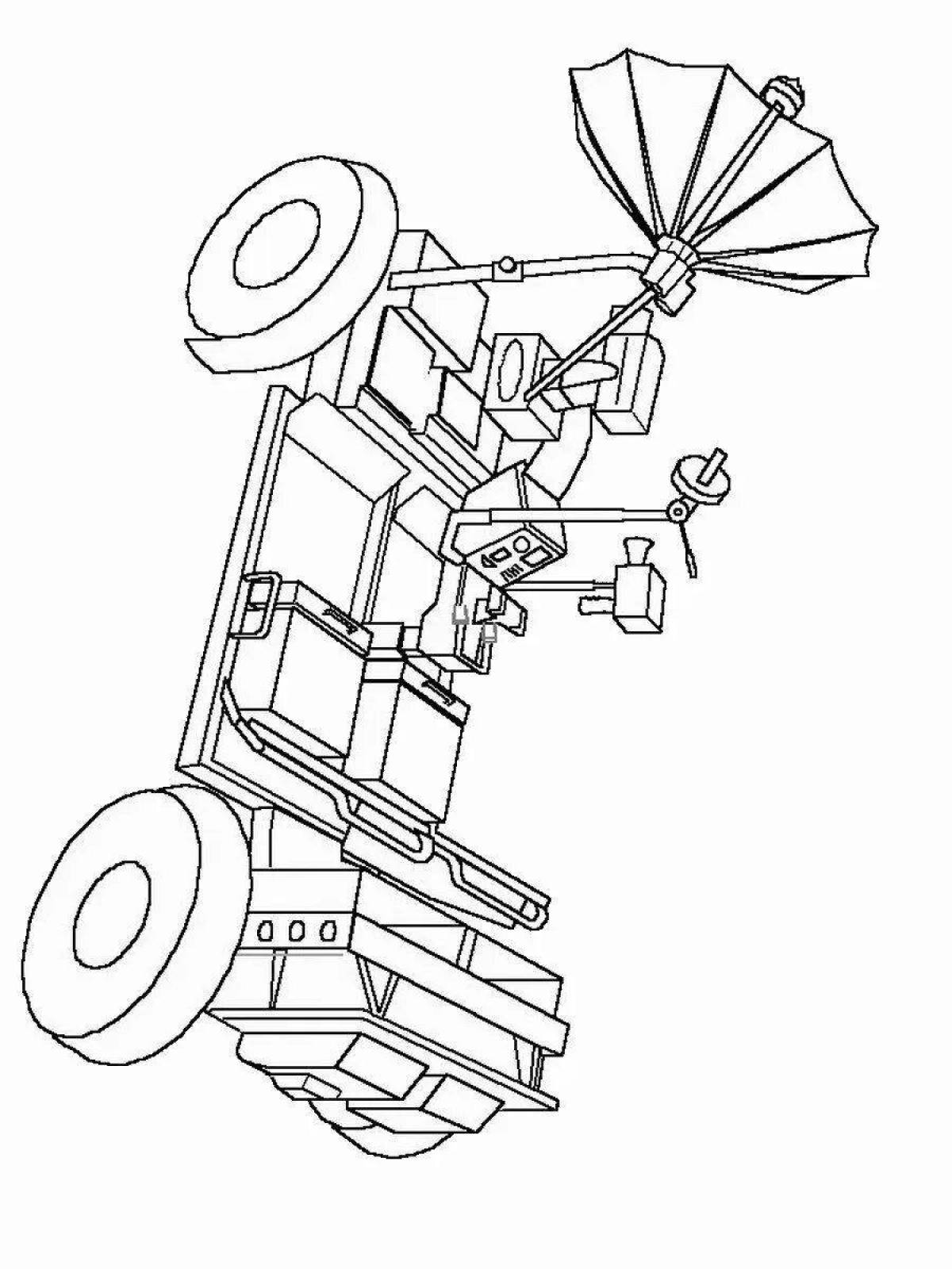 Animated lunar rover coloring page