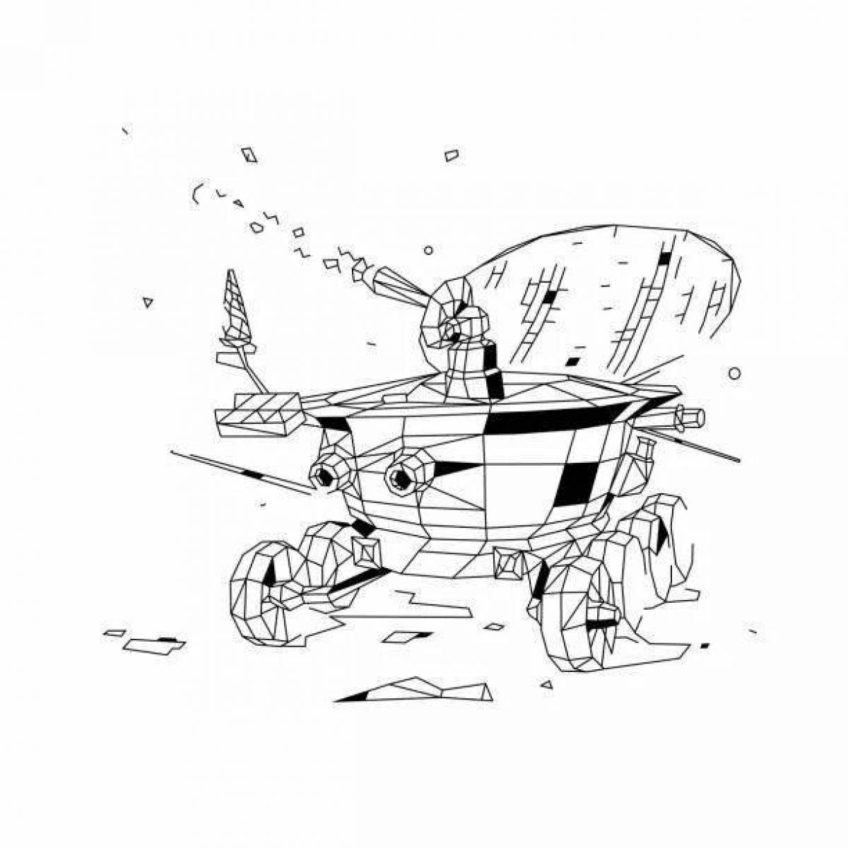 Coloring page brave moon rover