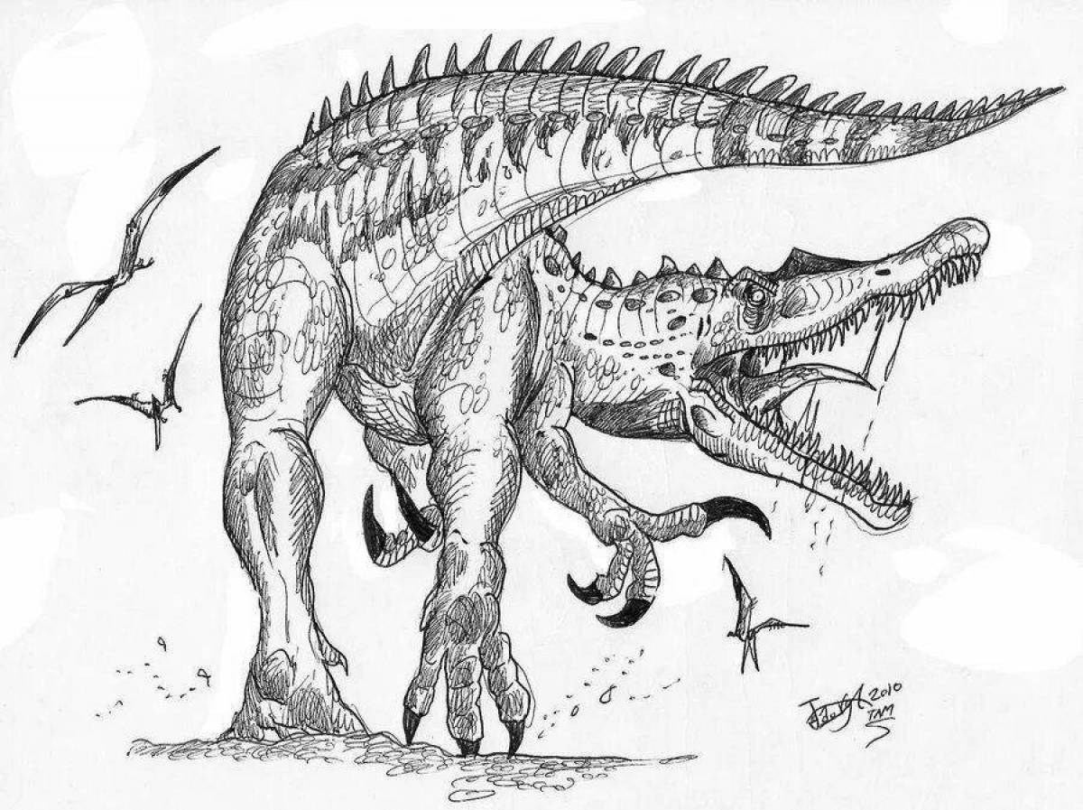 Динозавр с когтями раскраска