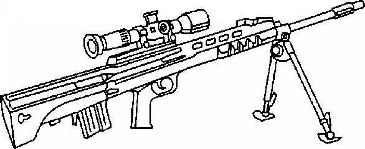 Coloring wonderful sniper rifle