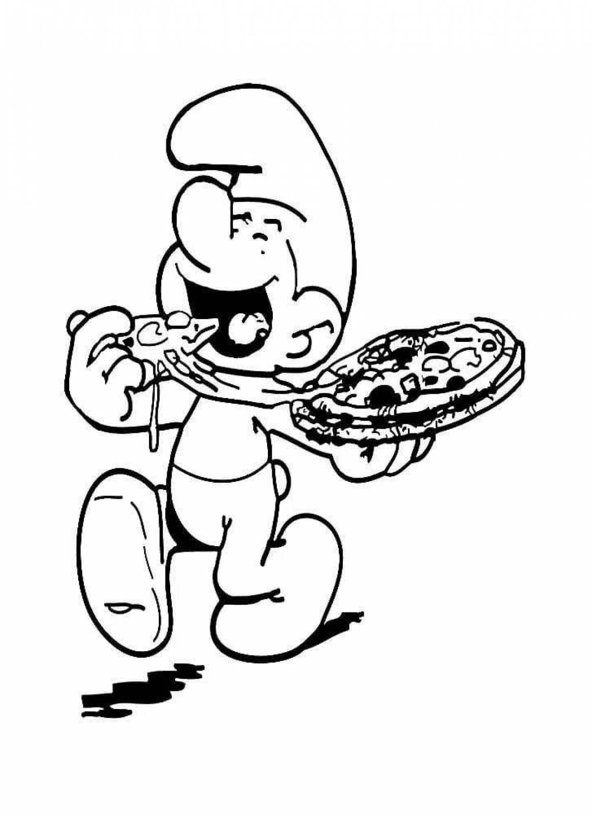 Coloring page fascinating pizzeria