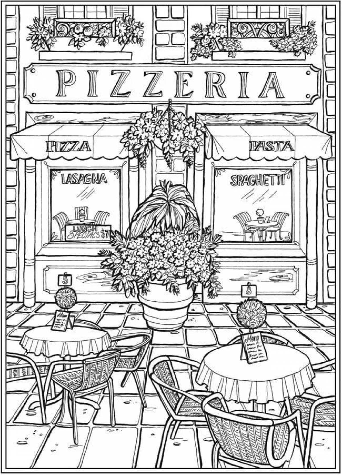 Coloring book spellbinding pizzeria