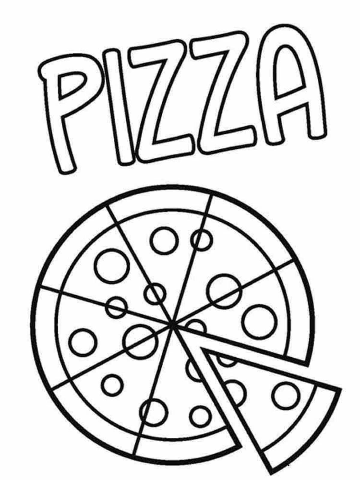Coloring page fancy pizzeria