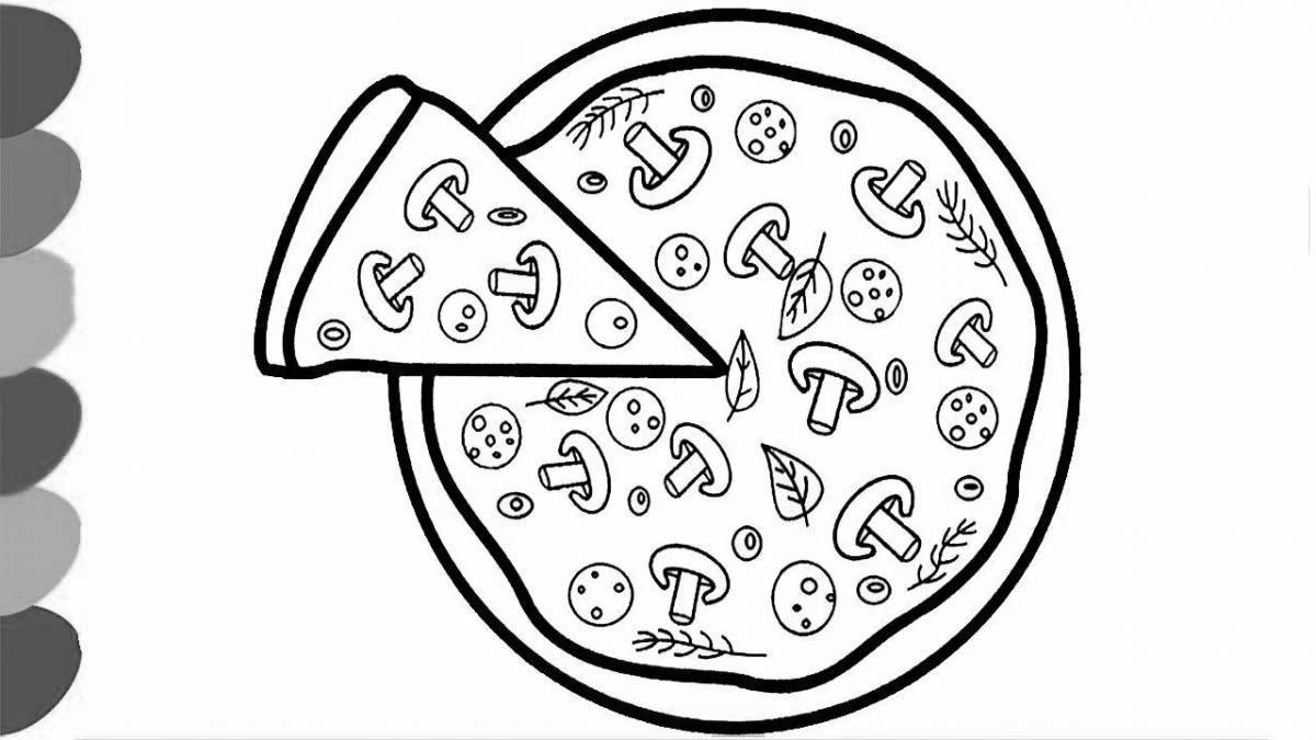 Coloring page inspiring pizzeria
